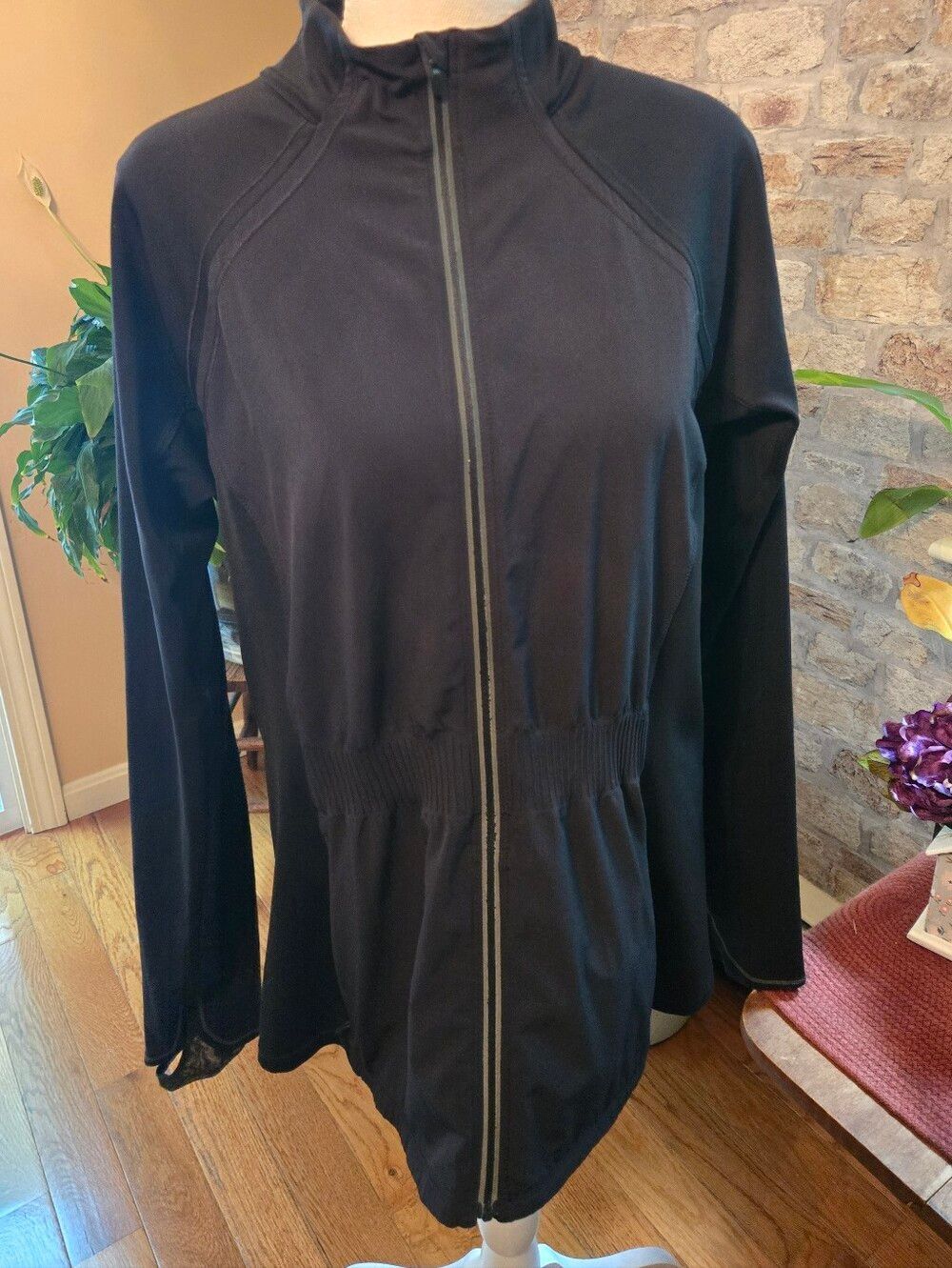 Athleta Black Performance Reflective Jacket